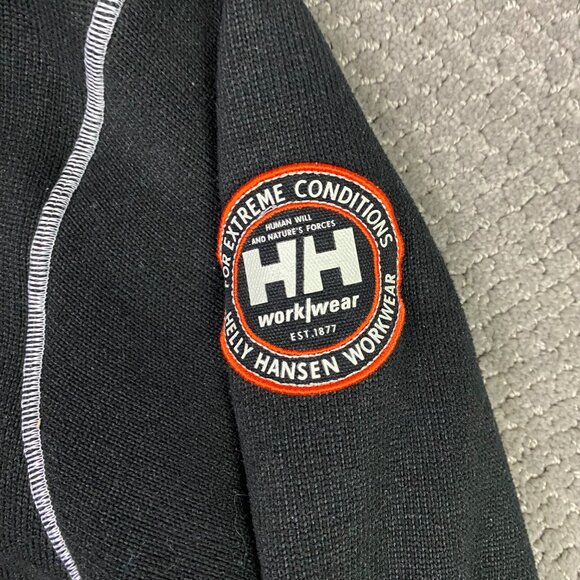 Helly Hansen Hay River Polartec Fleece Jacket Sweater Men's Large Medium Black - Picture 6 of 12